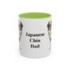 11oz Japanese Chin Dog Dad Mug, Light Green, front view