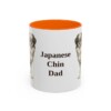 11oz Japanese Chin Dog Dad Mug, Orange, front view