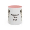 11oz Japanese Chin Dog Dad Mug, Pink, front view