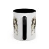 11oz Funny Japanese Chin Mug, Black, back view