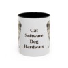 11oz Funny Japanese Chin Mug, Black, front view