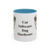 11oz Funny Japanese Chin Mug, Light Blue, front view