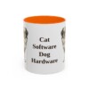 11oz Funny Japanese Chin Mug, Orange, front view