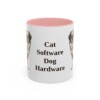 11oz Funny Japanese Chin Mug, Pink, front view