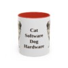 11oz Funny Japanese Chin Mug, Red, front view