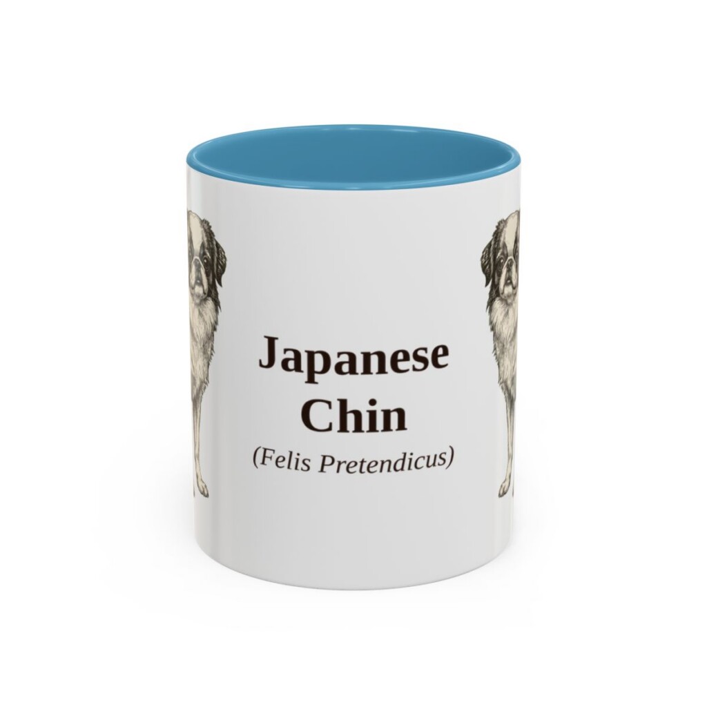 11oz-japanese-chin-mug-latin-light-blue 11oz Japanese Chin Latin Mug, Light Blue, front view