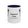 11oz-japanese-chin-mug-latin-navy 11oz Japanese Chin Latin Mug, Navy, front view