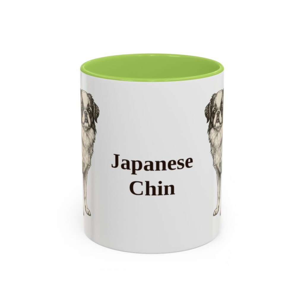 11oz Japanese Chin Mug, Light Green, front view