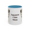 11oz Japanese Chin Dog Mom Mug, Light Blue, front view
