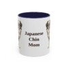 11oz Japanese Chin Dog Mom Mug, Navy, front view