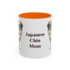 11oz Japanese Chin Dog Mom Mug, Orange, front view