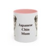 11oz Japanese Chin Dog Mom Mug, Pink, front view