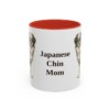 11oz Japanese Chin Dog Mom Mug, Red, front view