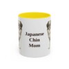 11oz Japanese Chin Dog Mom Mug, Yellow, front view