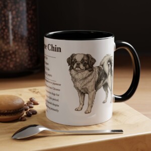 11oz Japanese Chin Mug, Black, lifestyle photo