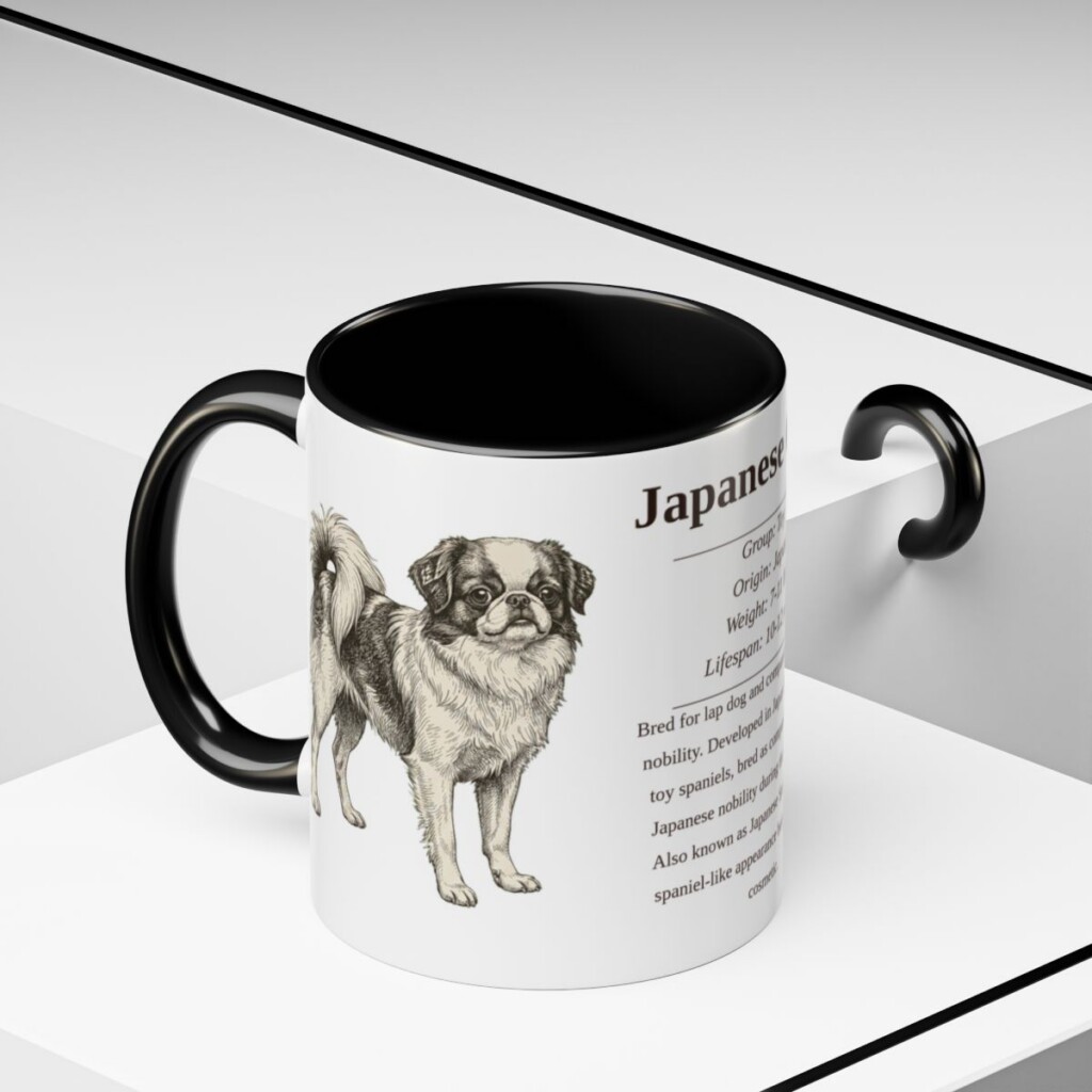 11oz Japanese Chin Mug, Black, lifestyle photo