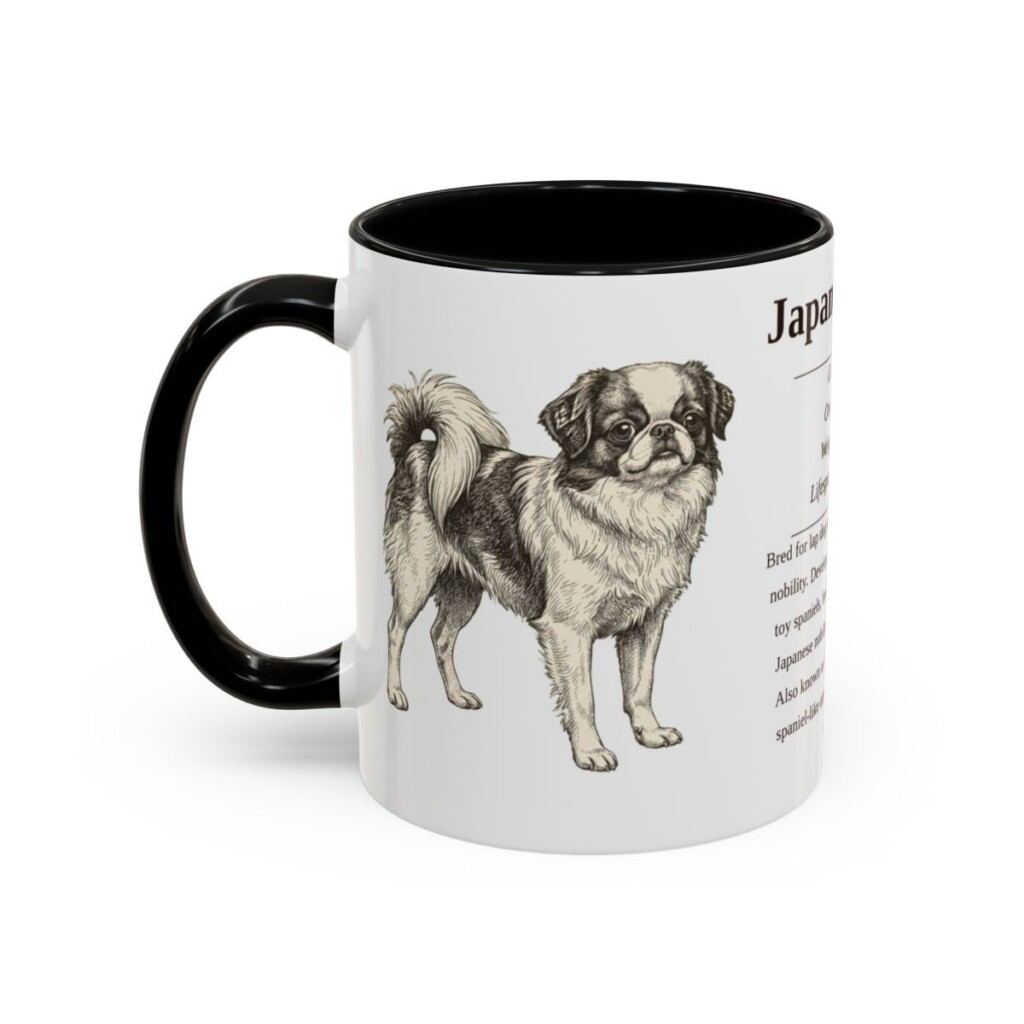 11oz Japanese Chin Mug, Black, left side view