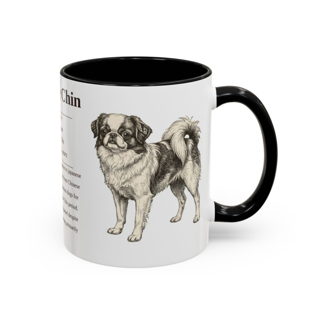 11oz Japanese Chin Mug, Black, right side view
