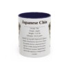 11oz Japanese Chin Mug, Navy, front view