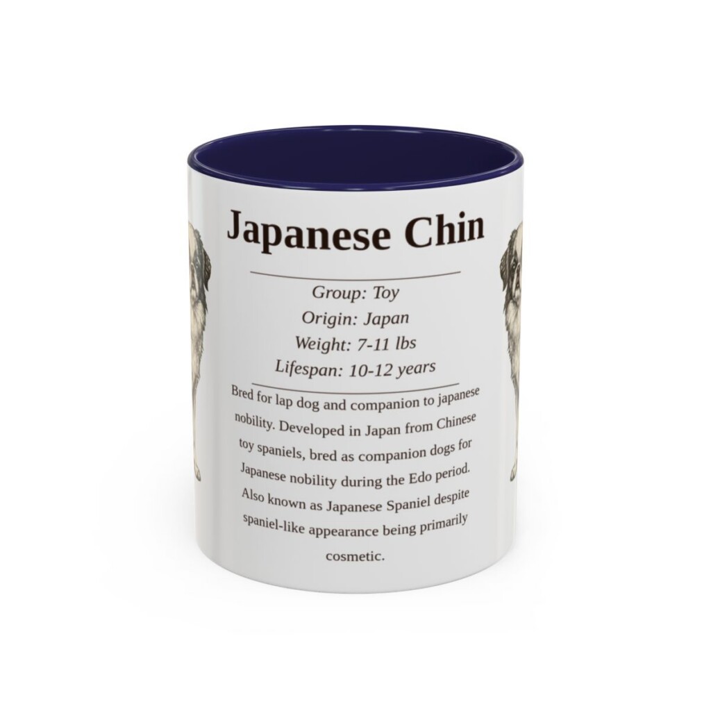11oz Japanese Chin Mug, Navy, front view