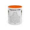 11oz Japanese Chin Mug, Orange, front view