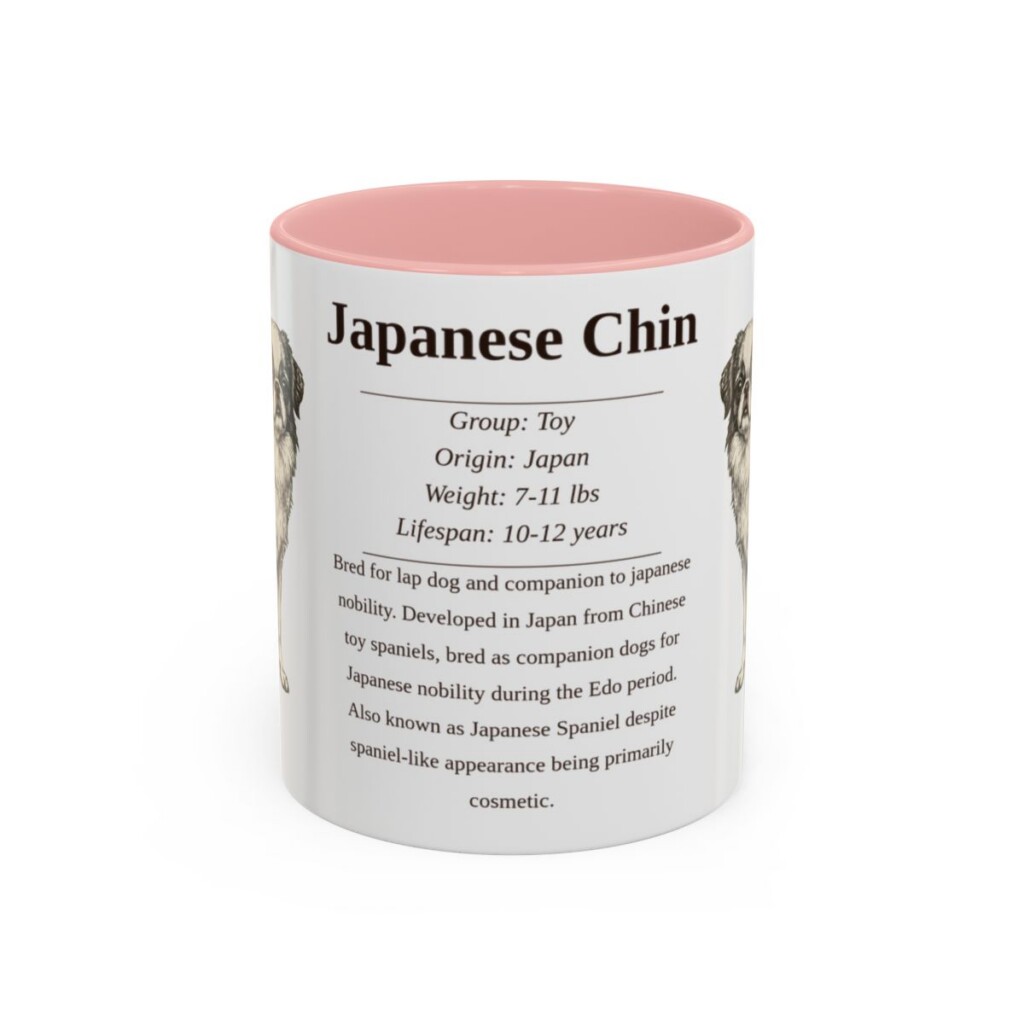 11oz Japanese Chin Mug, Pink, front view