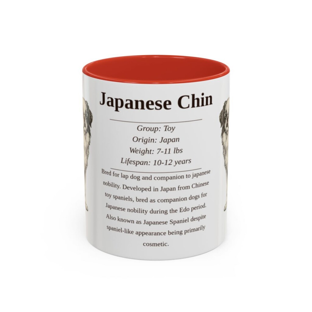 11oz Japanese Chin Mug, Red, front view
