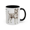 11oz Japanese Terrier Dog Dad Mug, Black, right side view