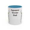 11oz Japanese Terrier Dog Dad Mug, Light Blue, front view