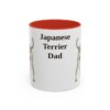 11oz Japanese Terrier Dog Dad Mug, Red, front view