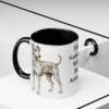 11oz Funny Japanese Terrier Mug, Black, lifestyle photo