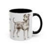 11oz Funny Japanese Terrier Mug, Black, right side view