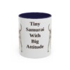 11oz Funny Japanese Terrier Mug, Navy, front view