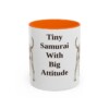 11oz Funny Japanese Terrier Mug, Orange, front view