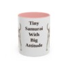 11oz Funny Japanese Terrier Mug, Pink, front view