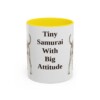 11oz Funny Japanese Terrier Mug, Yellow, front view