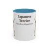 11oz Japanese Terrier Latin Mug, Light Blue, front view