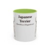 11oz Japanese Terrier Latin Mug, Light Green, front view