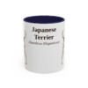 11oz Japanese Terrier Latin Mug, Navy, front view
