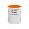 11oz Japanese Terrier Latin Mug, Orange, front view