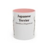 11oz Japanese Terrier Latin Mug, Pink, front view