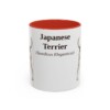 11oz Japanese Terrier Latin Mug, Red, front view