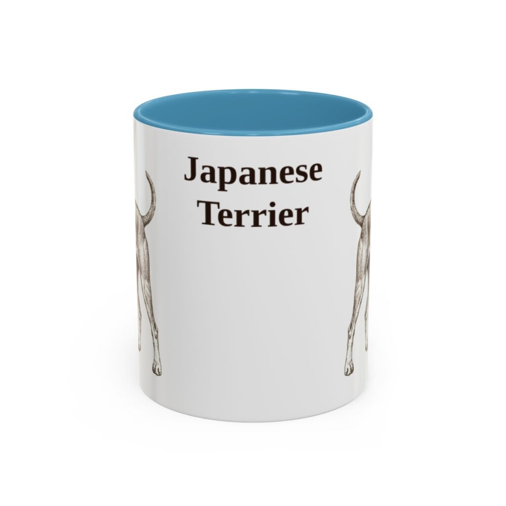 11oz Japanese Terrier Mug, Light Blue, front view