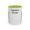 11oz Japanese Terrier Mug, Light Green, front view