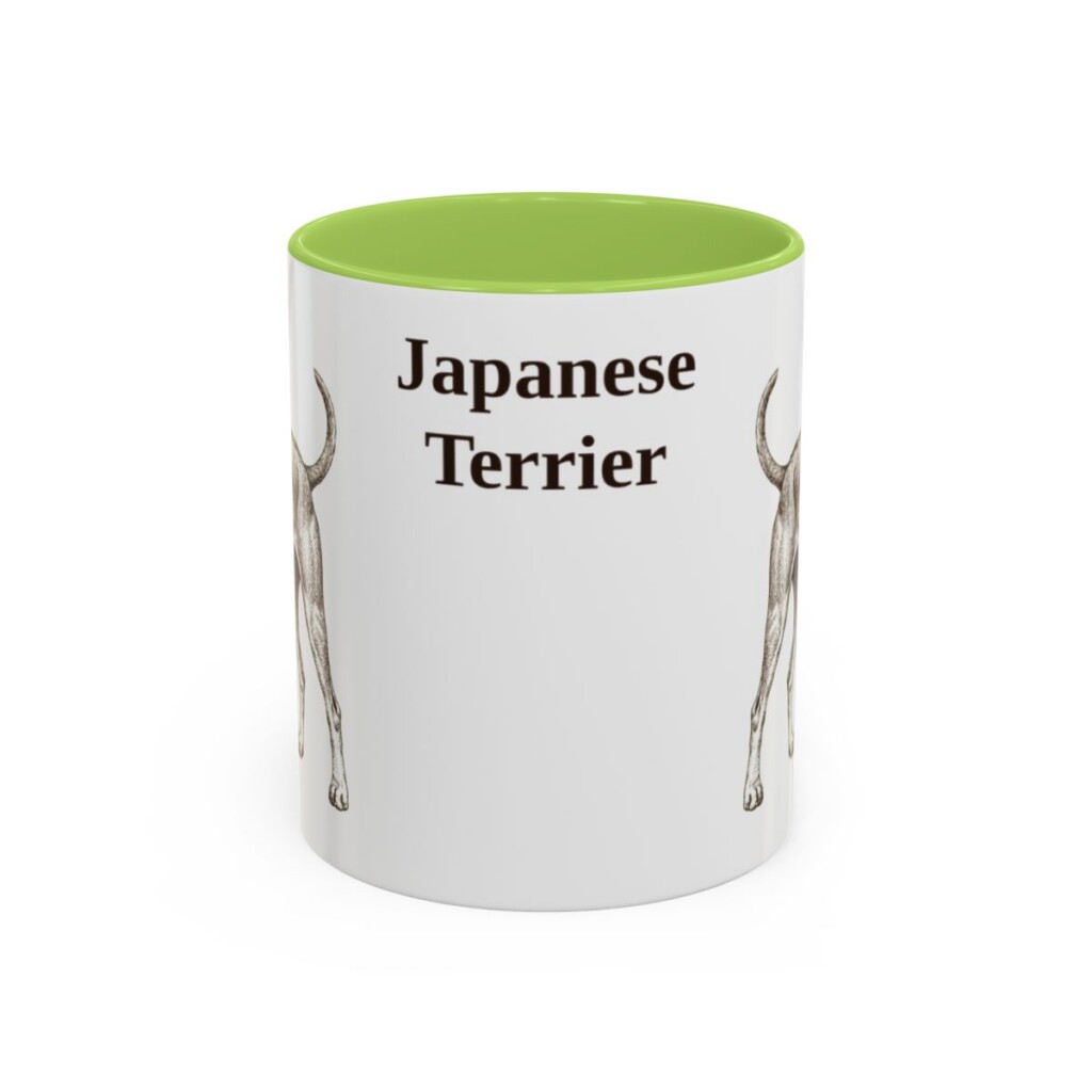 11oz Japanese Terrier Mug, Light Green, front view