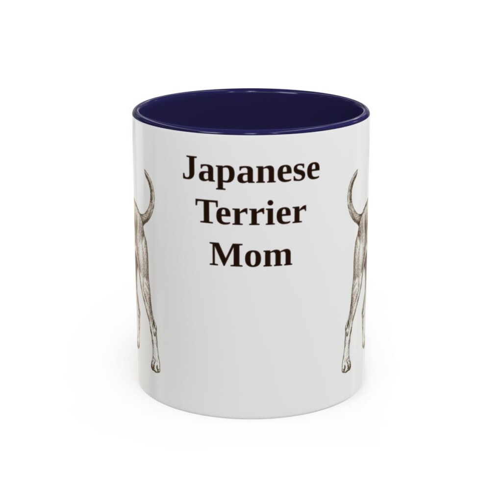11oz-japanese-terrier-mug-mom-navy 11oz Japanese Terrier Dog Mom Mug, Navy, front view
