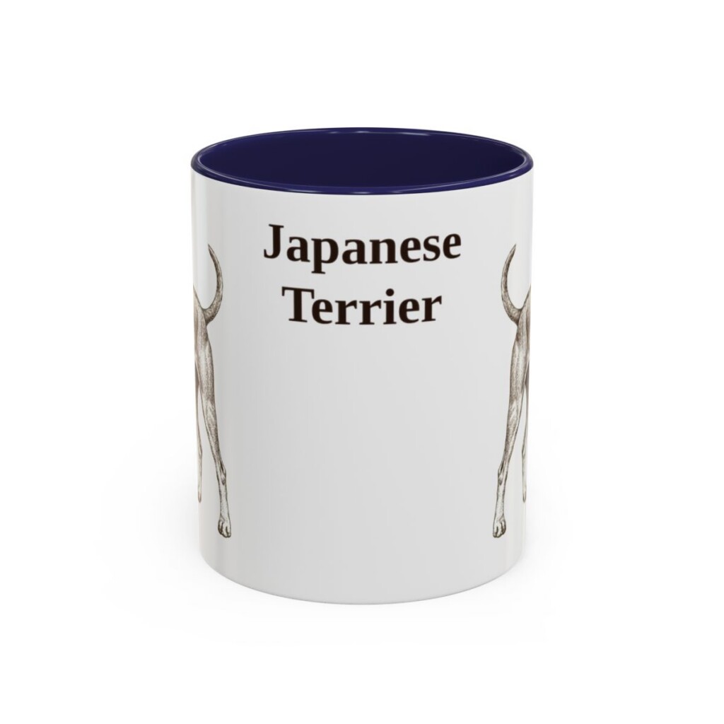 11oz Japanese Terrier Mug, Navy, front view