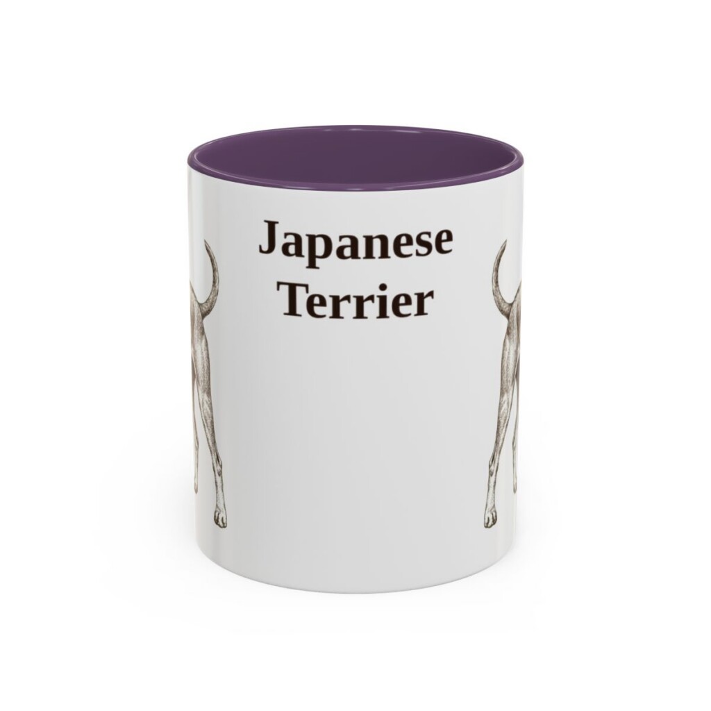 11oz Japanese Terrier Mug, Purple, front view