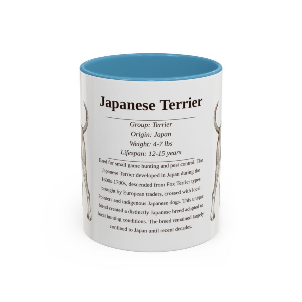 11oz Japanese Terrier Mug, Light Blue, front view
