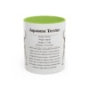 11oz Japanese Terrier Mug, Light Green, front view